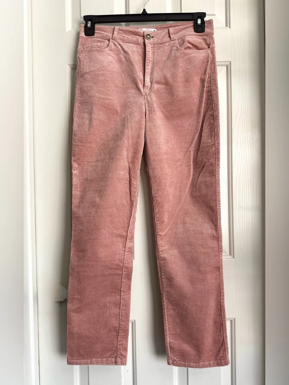 NWOT PAIGE Hoxton Slim High-Rise Stretchy Corduroy Jeans Rose Pink US 29 or 8
